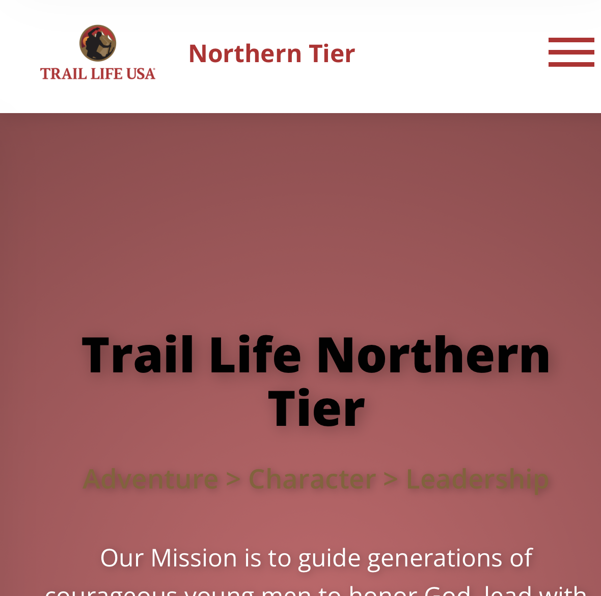 Trail Life Northern Tier website preview