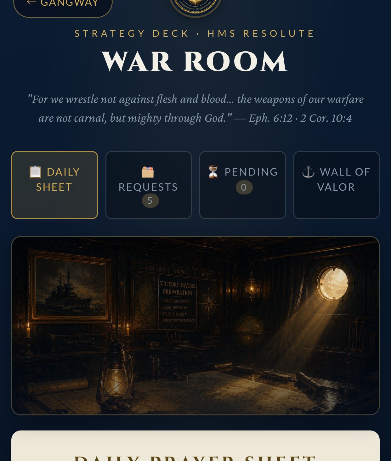 War Room — Family Prayer Requests